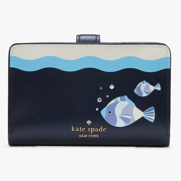 **Kate Spade What A Catch Medium Compact Bifold Wallet Boutique NWT - Picture 1 of 7